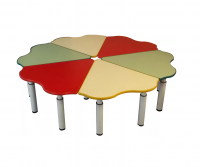 Стол "Ромашка", 6 лепестков регулируемый по высоте, d=1400 мм (ЛДСП)