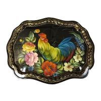 Поднос "Петушок" овальный (45х35 см)